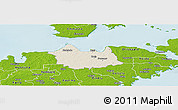 Shaded Relief Panoramic Map of Leisi, physical outside