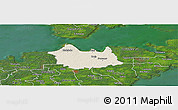 Shaded Relief Panoramic Map of Leisi, satellite outside