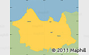 Savanna Style Simple Map of Leisi, single color outside
