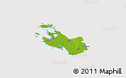 Physical 3D Map of Lümanda, cropped outside