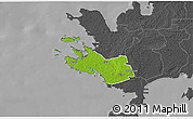Physical 3D Map of Lümanda, darken, desaturated