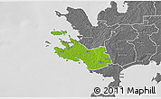 Physical 3D Map of Lümanda, desaturated
