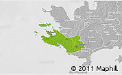 Physical 3D Map of Lümanda, lighten, desaturated