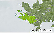 Physical 3D Map of Lümanda, semi-desaturated