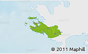 Physical 3D Map of Lümanda, single color outside