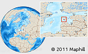 Shaded Relief Location Map of Lümanda