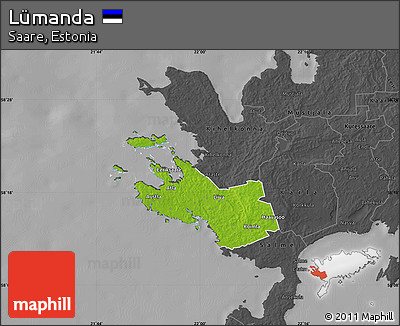 Physical Map of Lümanda, darken, desaturated