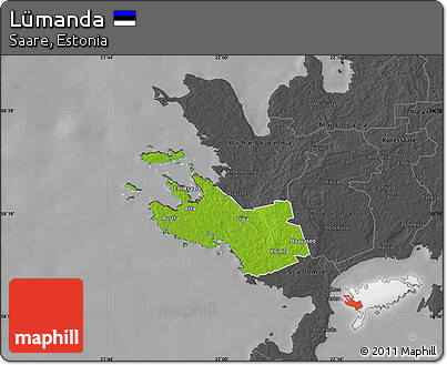 Physical Map of Lümanda, darken, desaturated