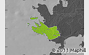 Physical Map of Lümanda, darken, desaturated