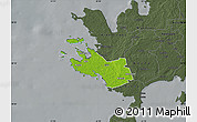 Physical Map of Lümanda, darken, semi-desaturated