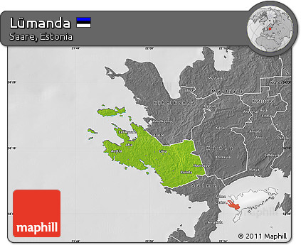 Physical Map of Lümanda, desaturated
