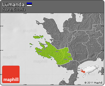 Physical Map of Lümanda, desaturated