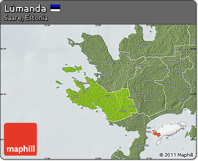Physical Map of Lümanda, semi-desaturated