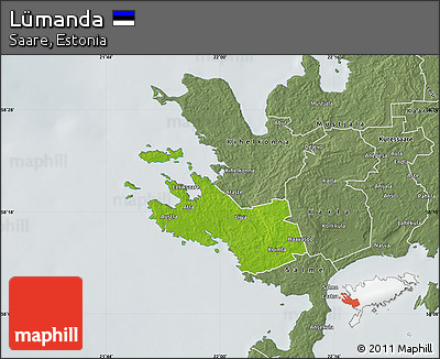Physical Map of Lümanda, semi-desaturated