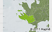 Physical Map of Lümanda, semi-desaturated