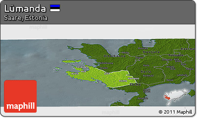 Physical Panoramic Map of Lümanda, darken