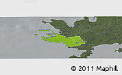Physical Panoramic Map of Lümanda, darken, semi-desaturated