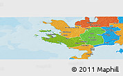 Physical Panoramic Map of Lümanda, political outside