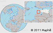 Gray Location Map of Valjala, highlighted country