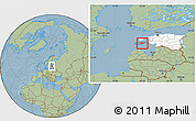 Savanna Style Location Map of Valjala, highlighted country, highlighted parent region, hill shading