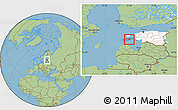 Savanna Style Location Map of Valjala, highlighted country, highlighted parent region
