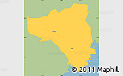Savanna Style Simple Map of Valjala, single color outside