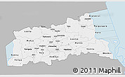 Gray 3D Map of Tartu, single color outside