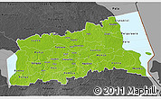 Physical 3D Map of Tartu, darken, desaturated