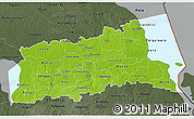 Physical 3D Map of Tartu, darken, semi-desaturated