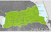 Physical 3D Map of Tartu, desaturated