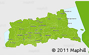 Physical 3D Map of Tartu, single color outside
