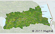 Satellite 3D Map of Tartu, lighten