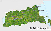 Satellite 3D Map of Tartu, single color outside