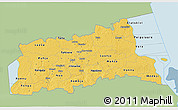 Savanna Style 3D Map of Tartu, single color outside