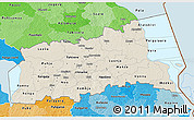 Shaded Relief 3D Map of Tartu, political shades outside