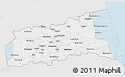 Silver Style 3D Map of Tartu, single color outside