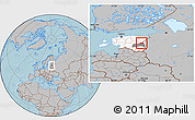Gray Location Map of Alatskivi, highlighted country, highlighted parent region, hill shading
