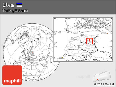 Blank Location Map of Elva, within the entire country