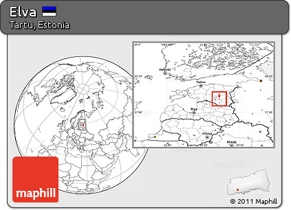 Blank Location Map of Elva, within the entire country