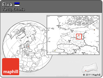 Blank Location Map of Elva, within the entire country