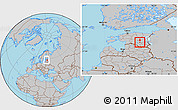 Gray Location Map of Elva, within the entire country