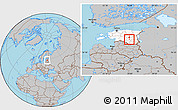 Gray Location Map of Elva, highlighted country