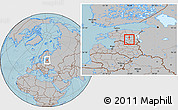 Gray Location Map of Elva, hill shading
