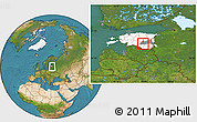 Satellite Location Map of Elva, highlighted country, highlighted parent region