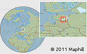 Savanna Style Location Map of Elva, highlighted parent region, hill shading