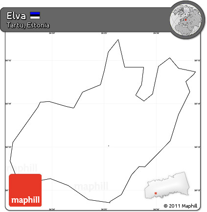 Blank Simple Map of Elva, cropped outside, no labels