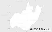 Silver Style Simple Map of Elva, single color outside