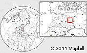 Blank Location Map of Haaslava, highlighted parent region, within the entire country