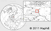 Blank Location Map of Haaslava, highlighted parent region