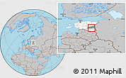 Gray Location Map of Haaslava, highlighted country, highlighted parent region